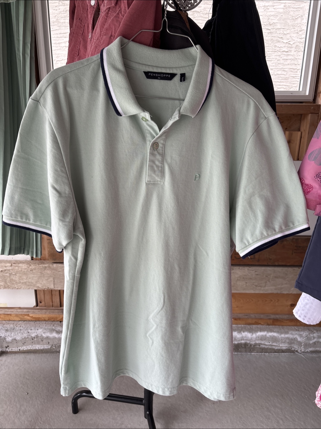 Mens Penshoppe Pale Green Polo Shirt