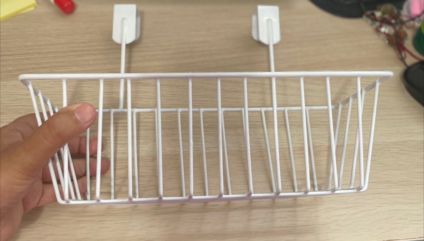 Over-the-door organizer with basket and hooks - photo 2