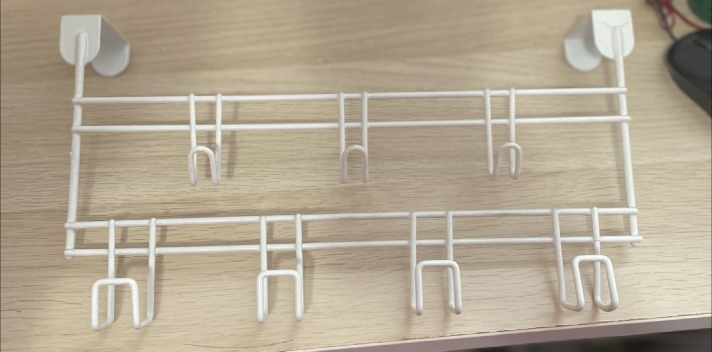 Over-the-door organizer with basket and hooks - photo 3