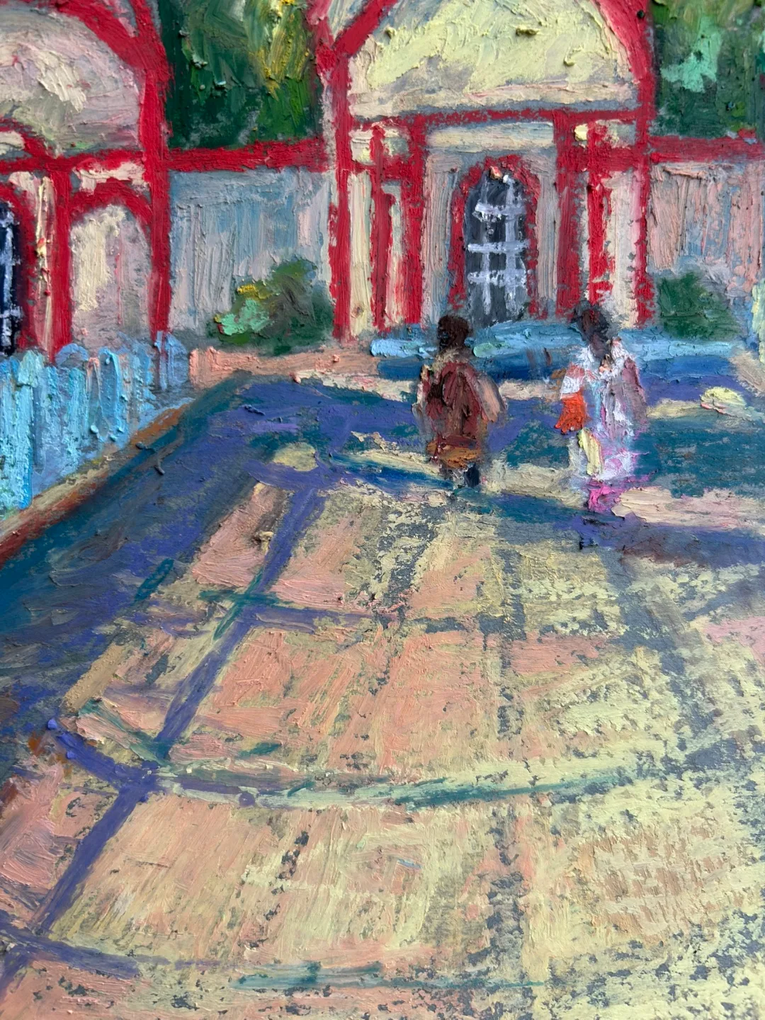 “Three Spires” Original Oil Pastel Painting image indicator(4)