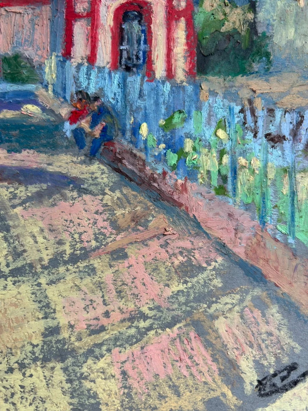 “Three Spires” Original Oil Pastel Painting image indicator(6)