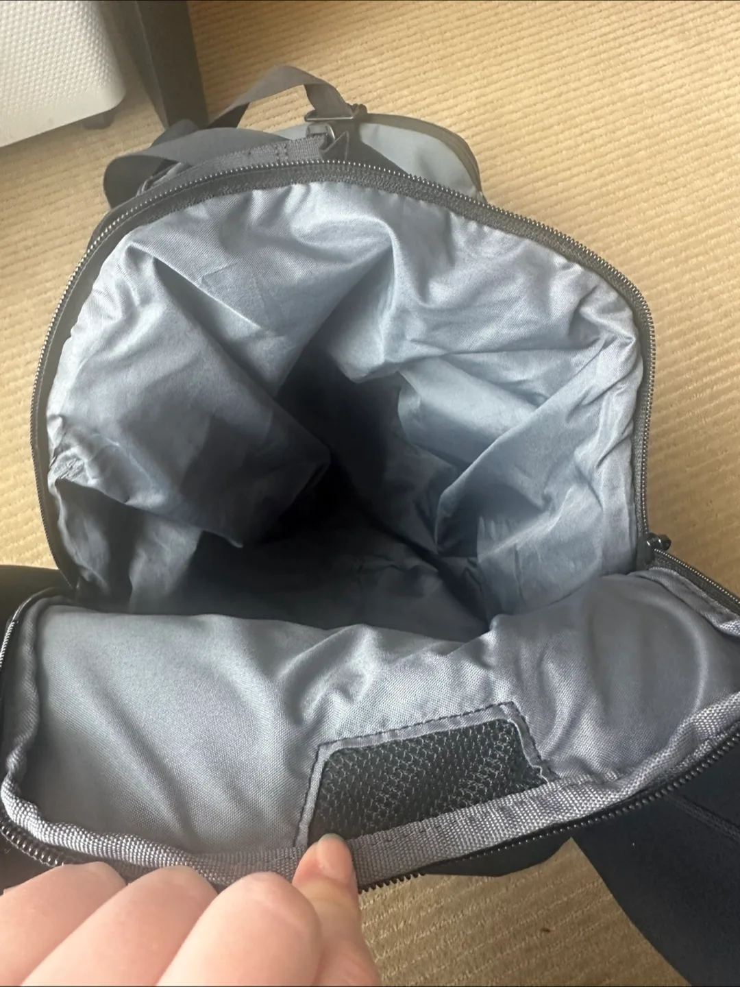 Nike Grey and Black Duffle Bag image indicator(6)