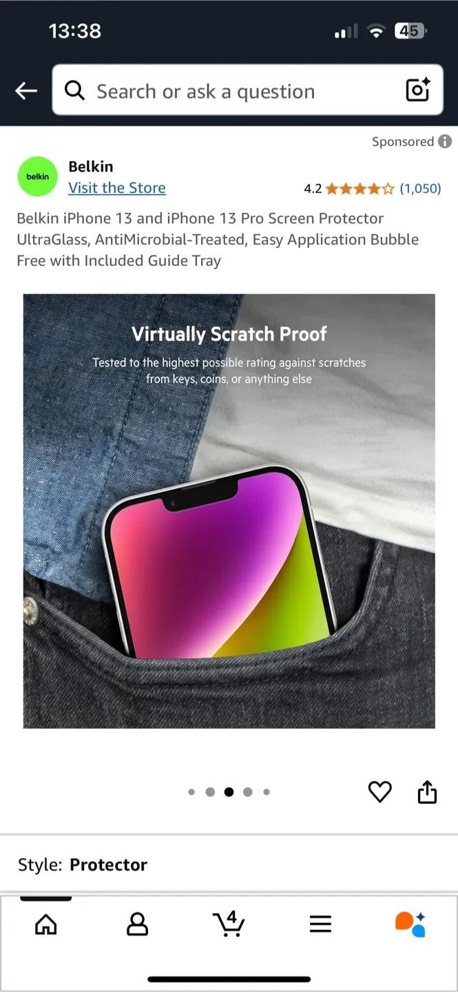 Belkin iPhone 13/13 Pro/14 Screen Protector image indicator(6)