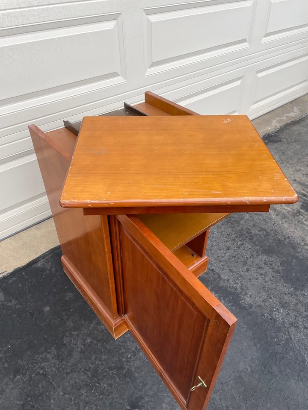 Solid cherry cabinet with Drop-Down Shelf - photo 5