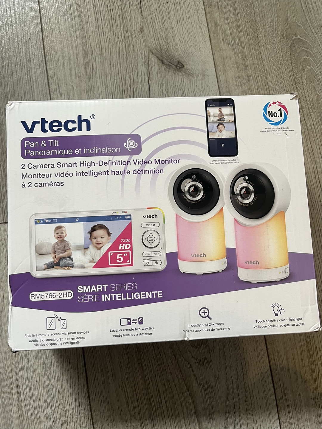 Vtech Baby Monitor - Night vision + two way audio