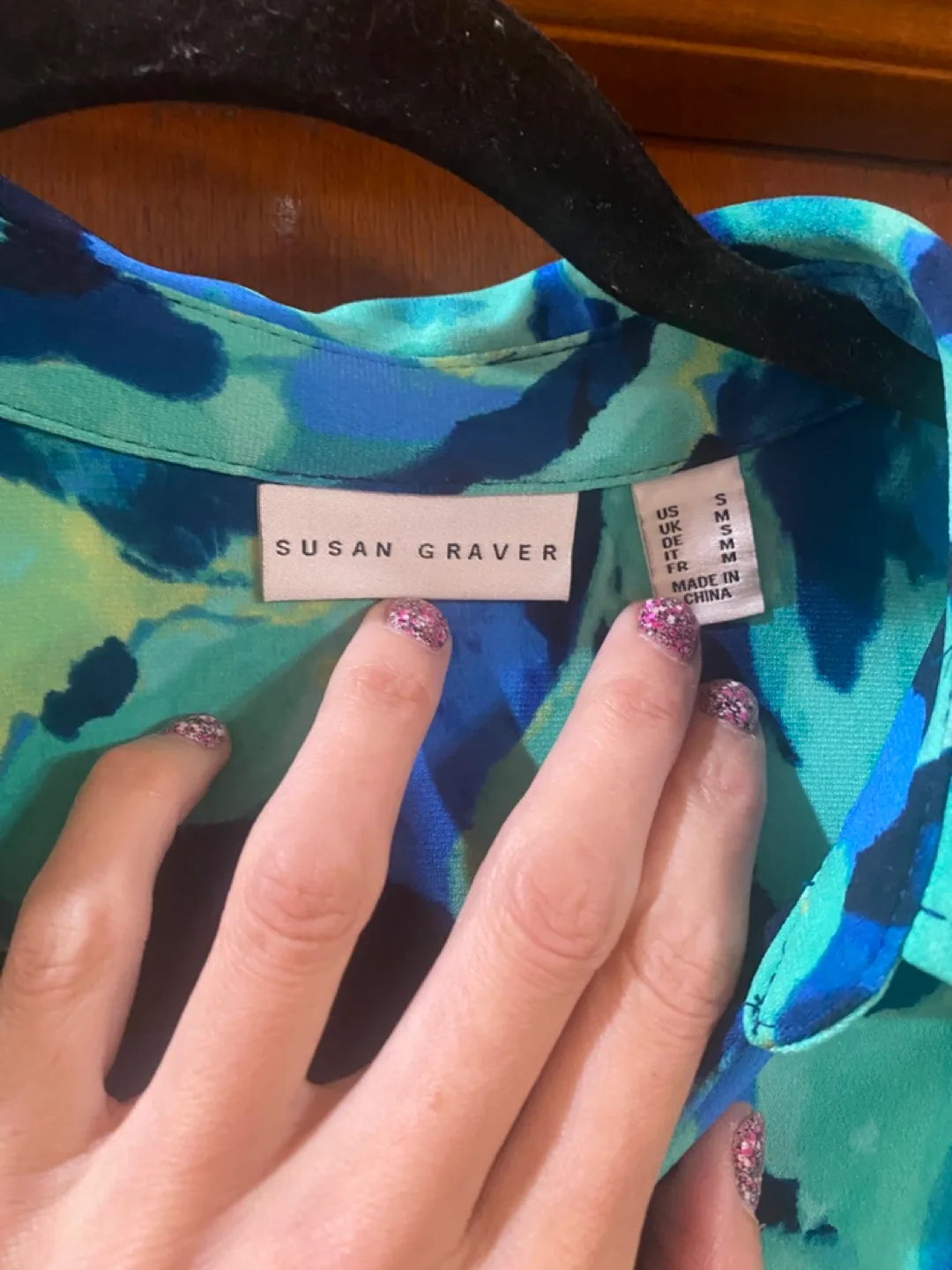 Susan Graver Women's Size S Abstract Print Blouse image indicator(3)