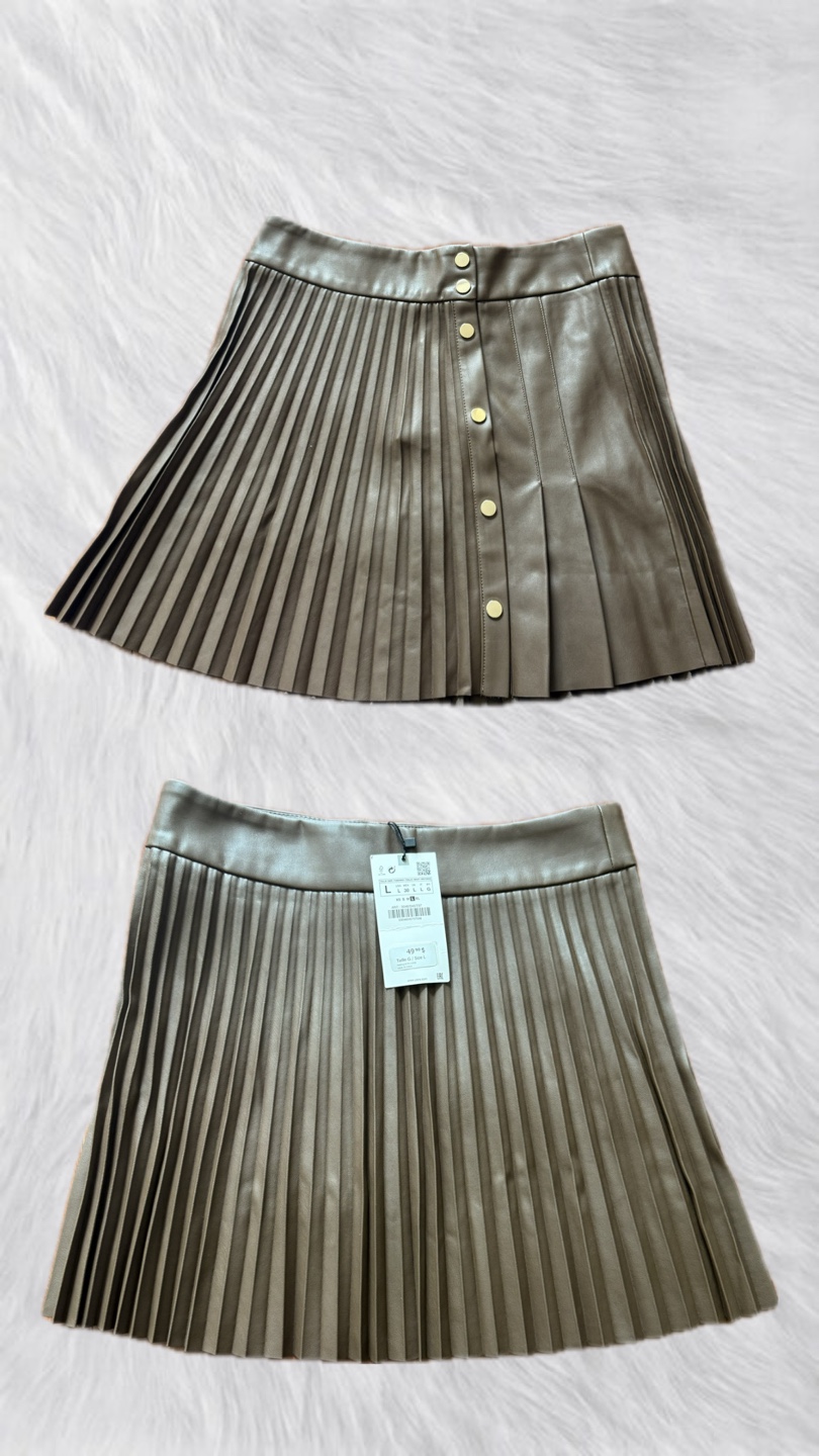 Zara Leather Mini Skirt