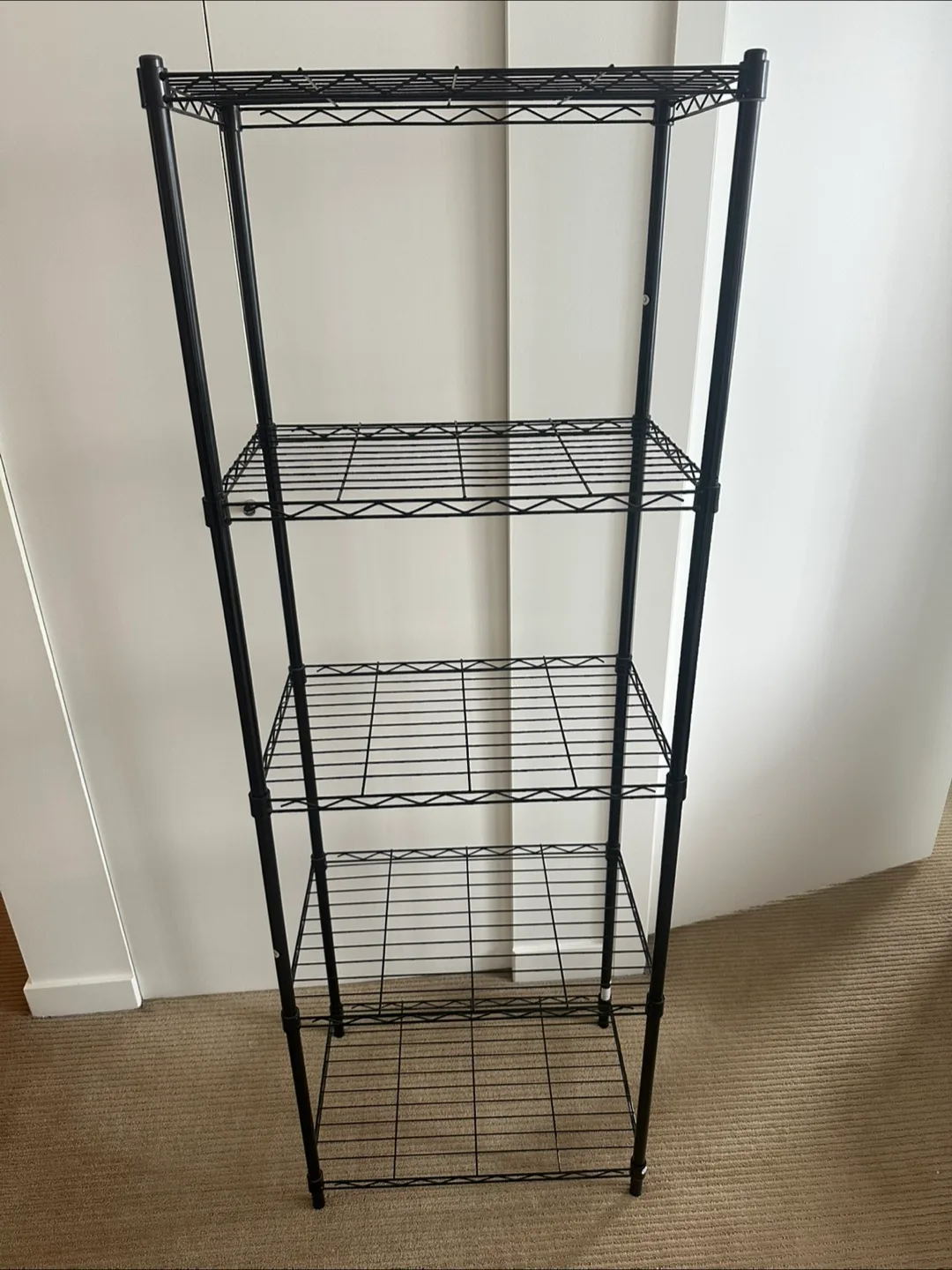 5-Tier Black Wire Shelving Unit thumbnail