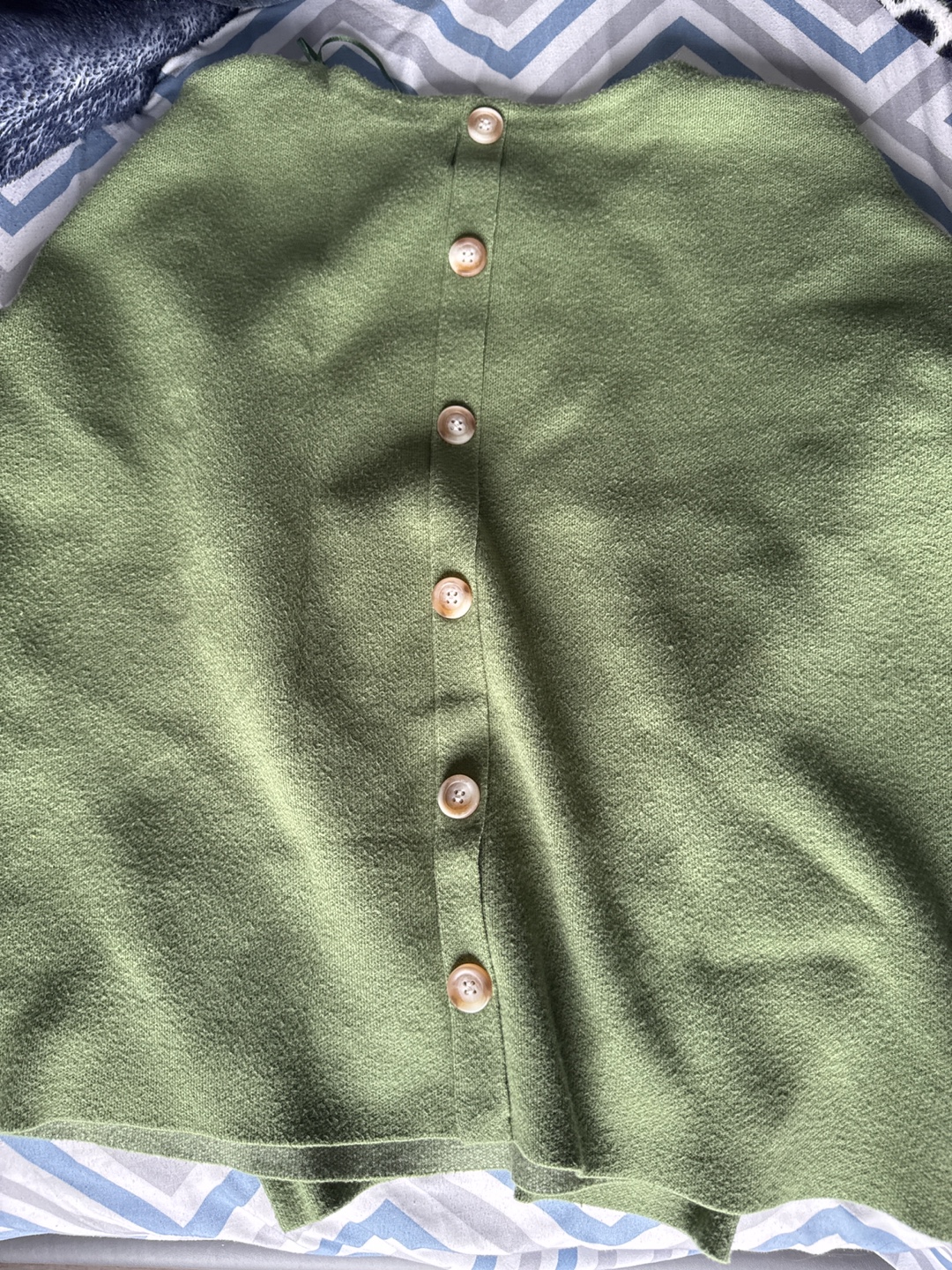 Women's Olive Green Floral Knit Sweater - photo 2