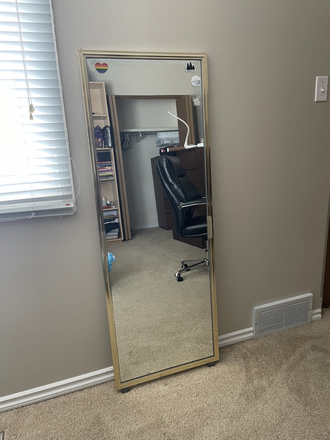 Full-length Gold Frame Mirror