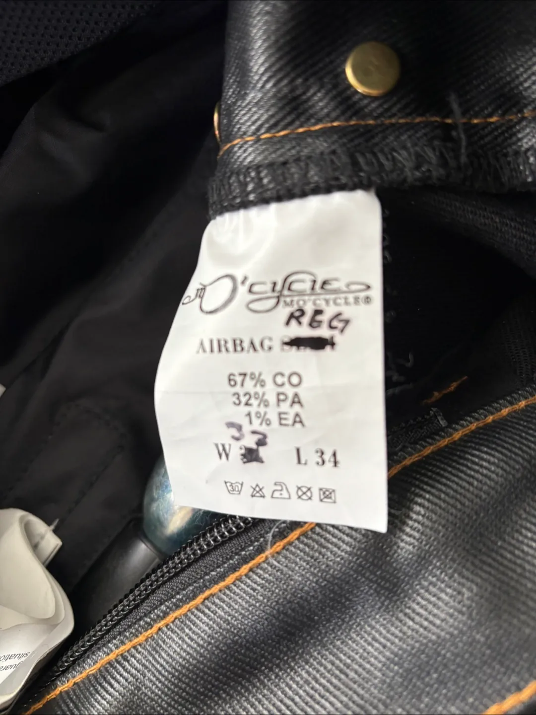 MO'Cycle Motorcycle Airbag Jeans - Size L34 w33 image indicator(4)