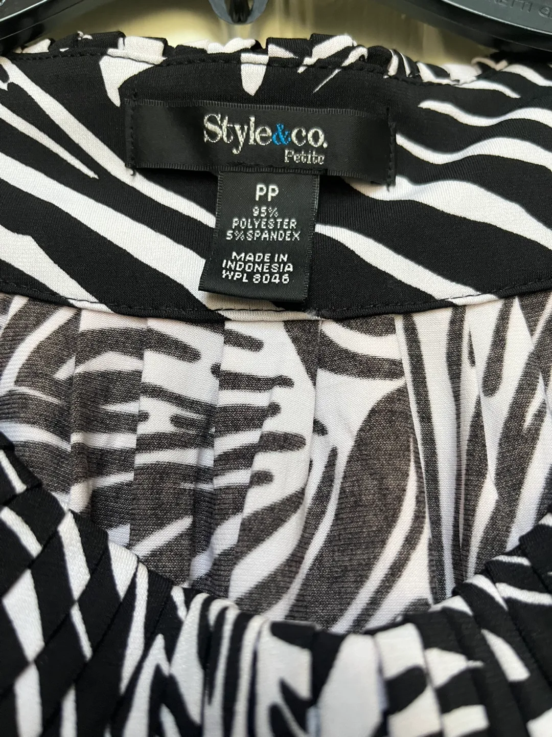 Style & Co. Petite Zebra Print Blouse image indicator(2)