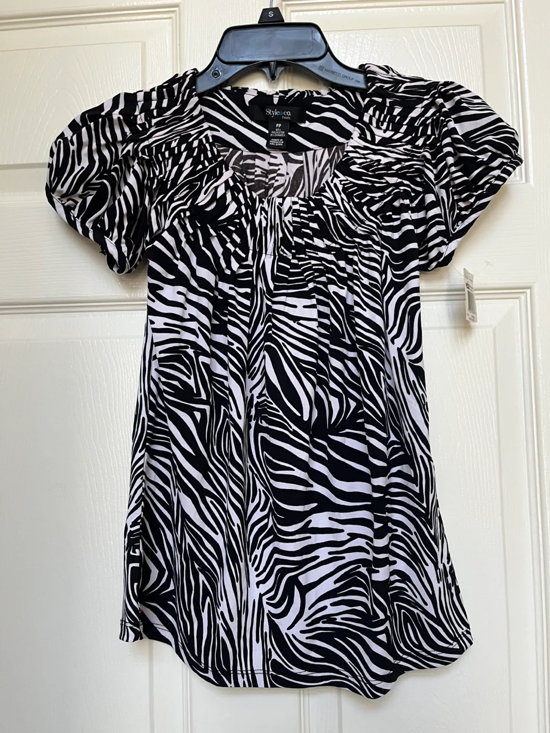 Style & Co. Petite Zebra Print Blouse image indicator(3)
