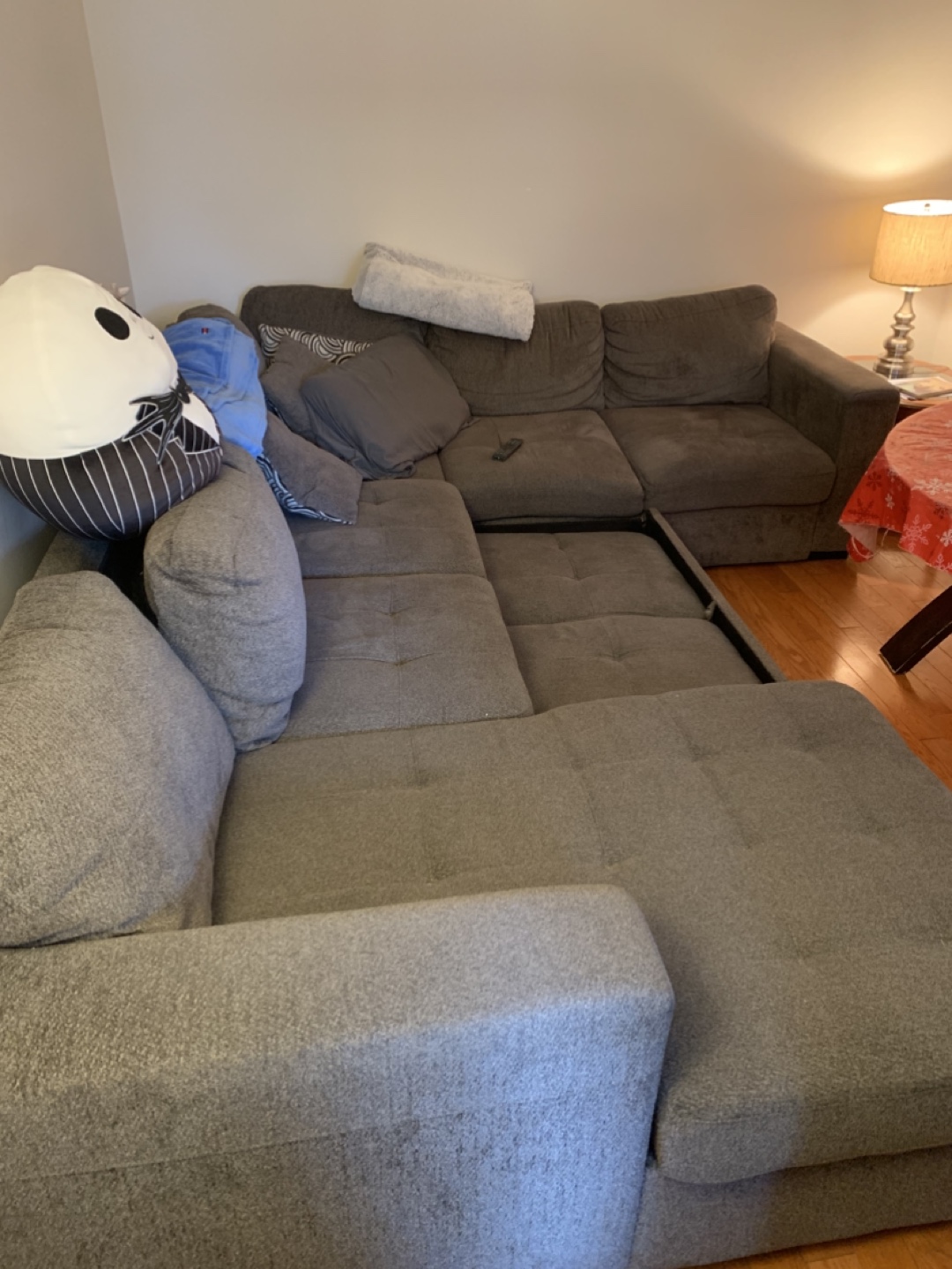 Grey Sectional Sofa with Storage - photo 2