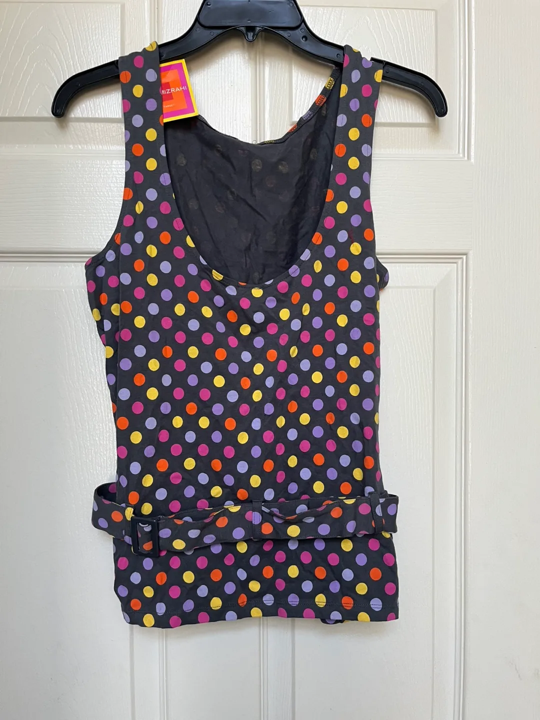 Isaac Mizrahi Sleeveless Polka Dot Top image indicator(2)