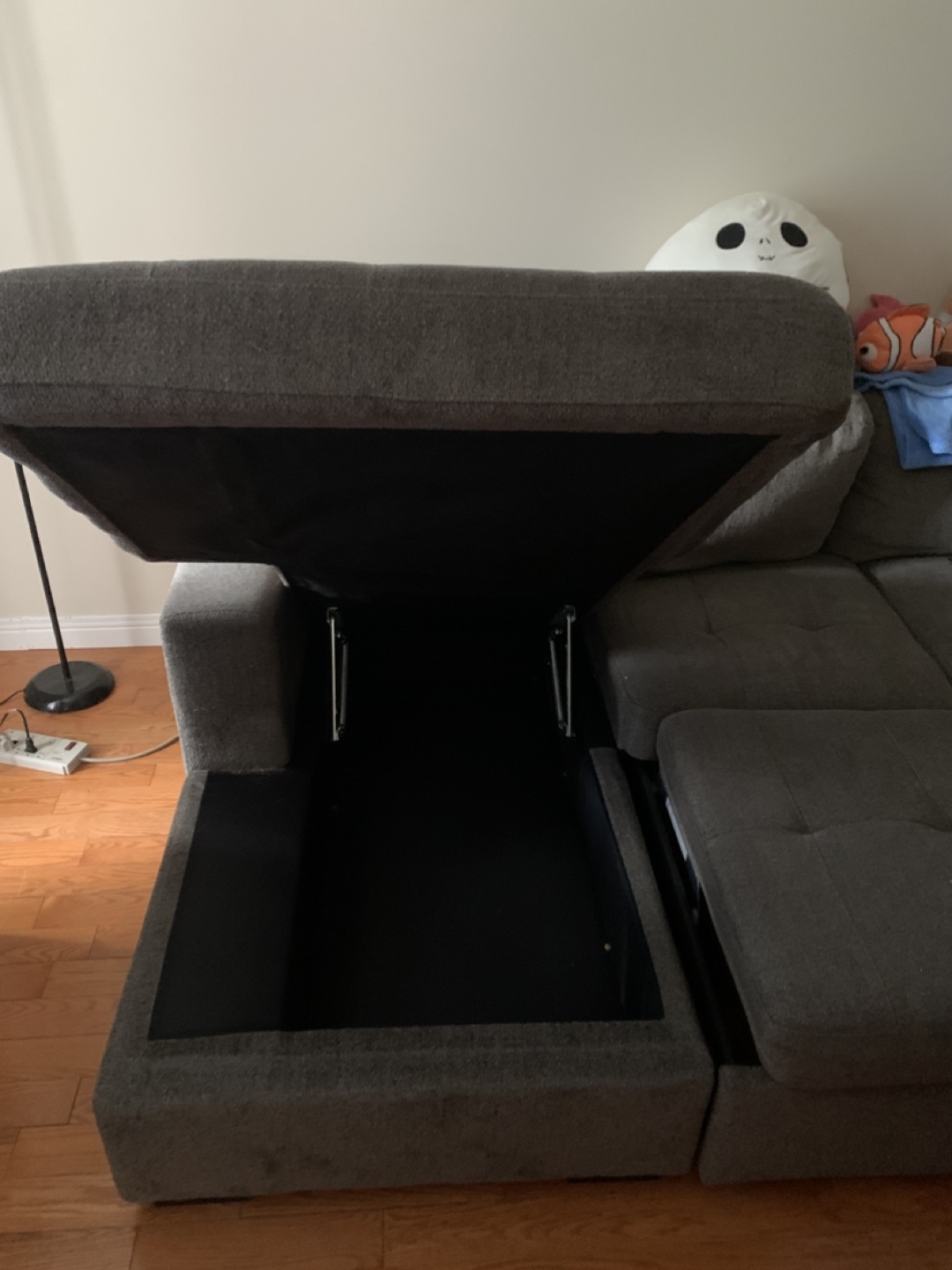 Grey Sectional Sofa with Storage - photo 3