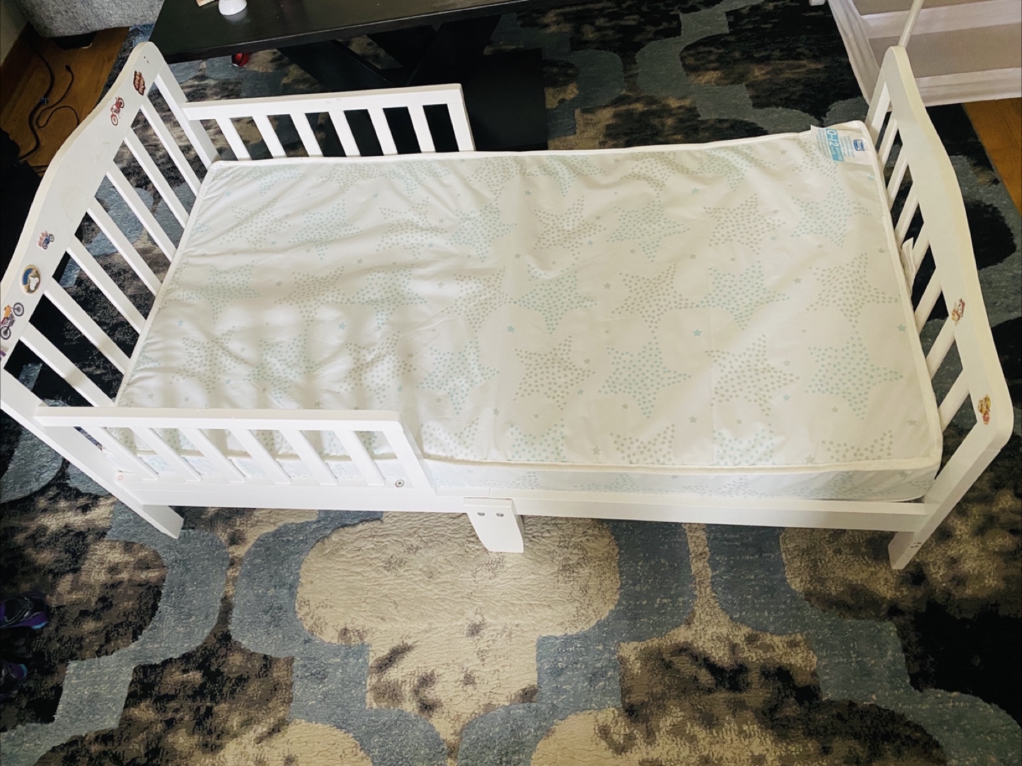 Toddler bed with mattress