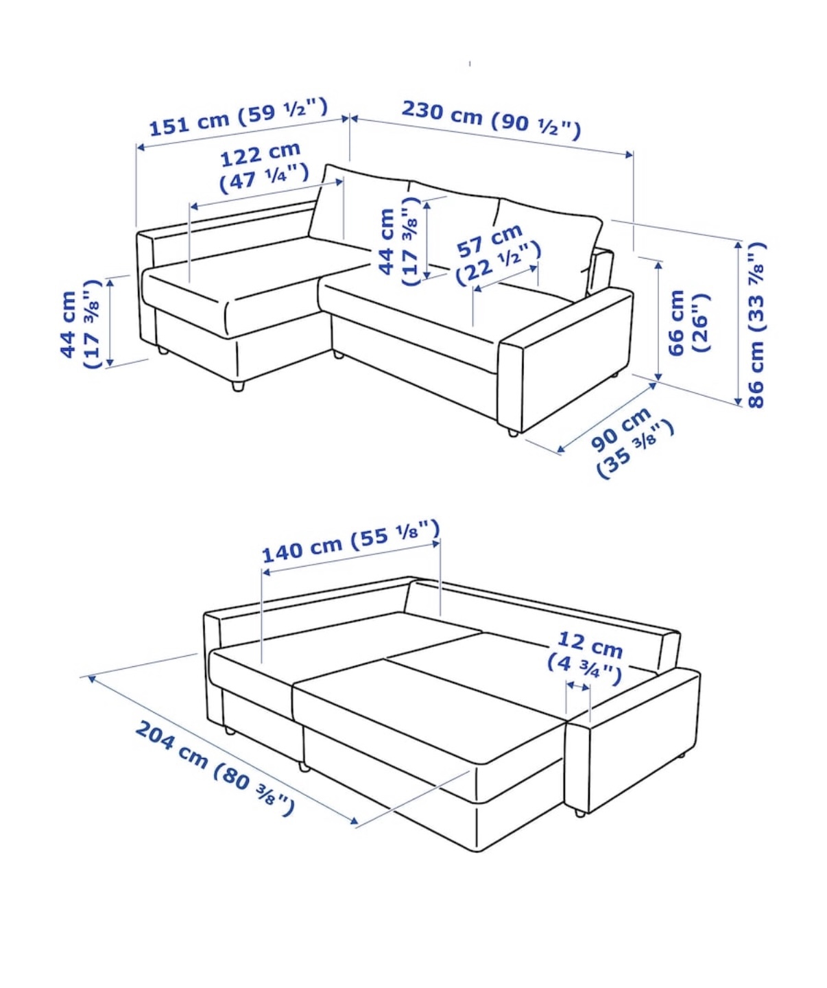 IKEA FRIHETEN Corner Sofa-Bed, Dark Grey - photo 4
