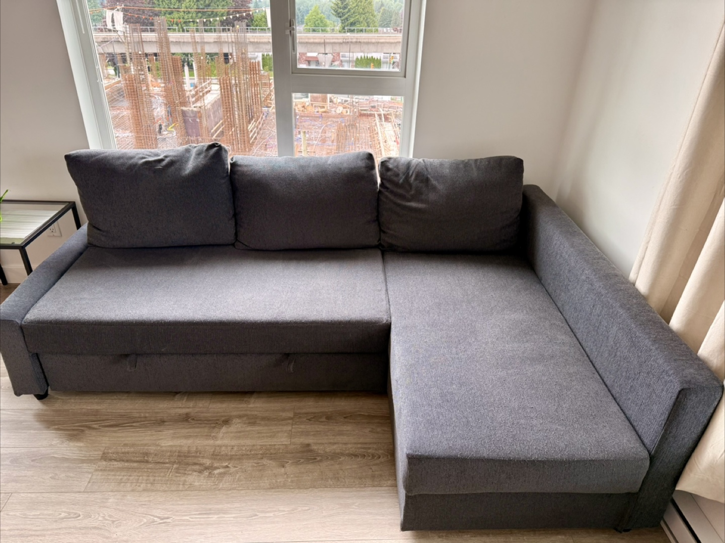 IKEA FRIHETEN Corner Sofa-Bed, Dark Grey
