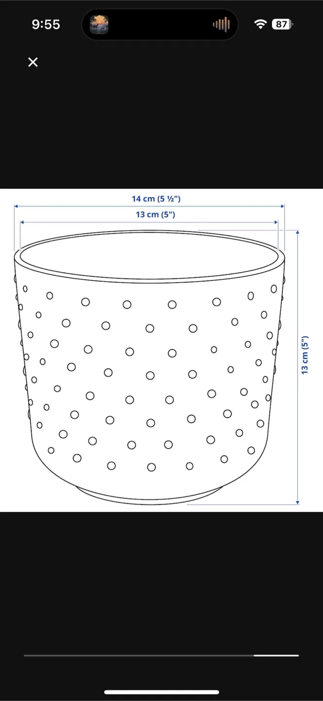 Sesamfron White Ceramic Planter Pot from Ikea image indicator(3)