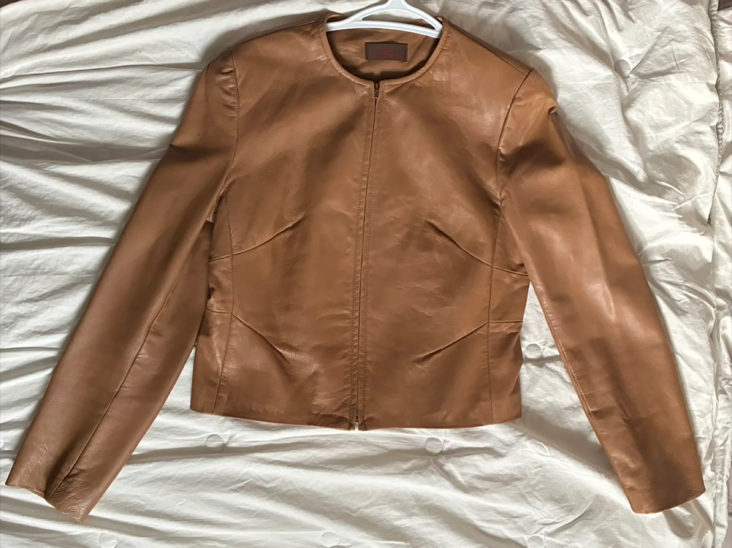 DANIER Tan Leather Jacket thumbnail