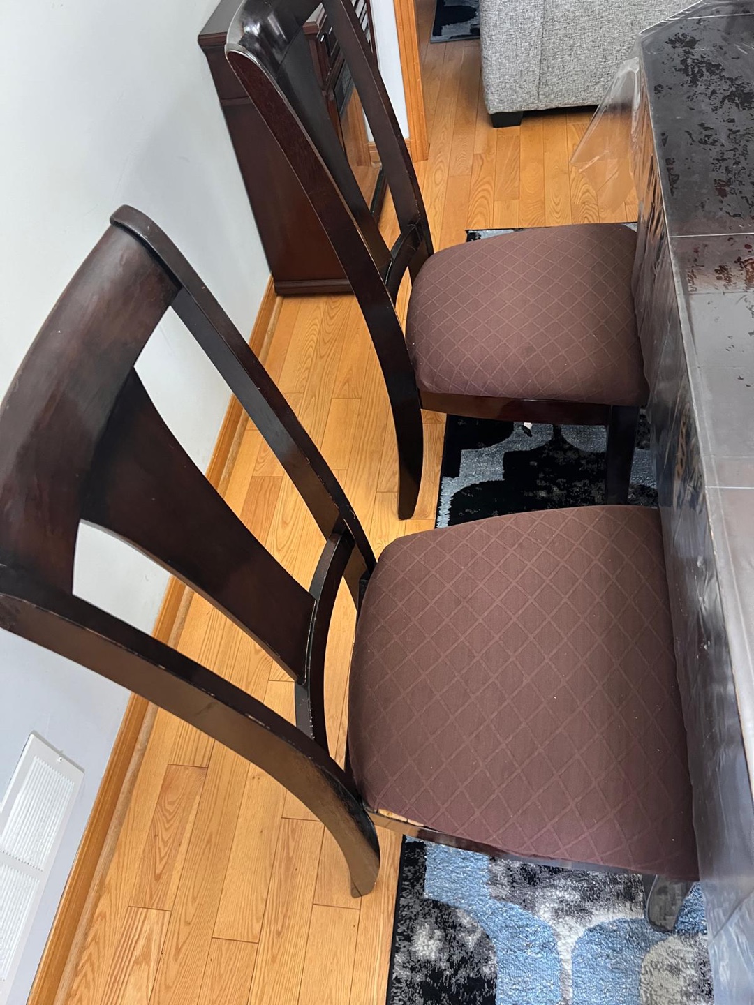 Dark Brown Dining Table Set with Six Chairs - photo 3