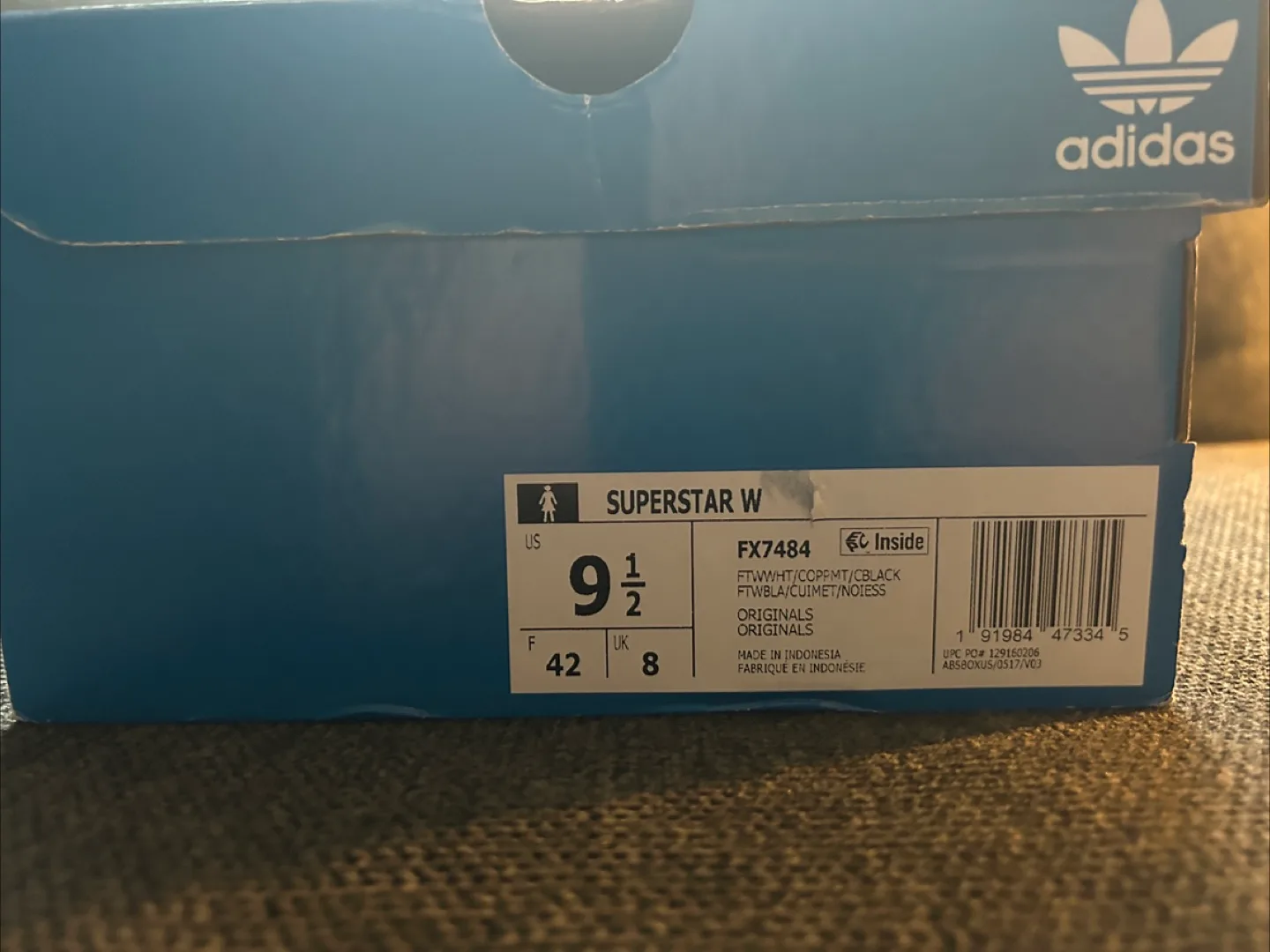 Adidas Superstar W White and Copper Sneakers - Women's Size 9.5 image indicator(4)