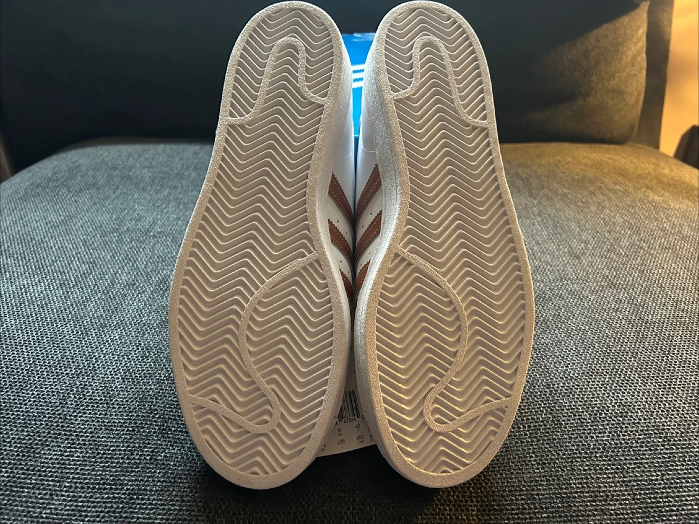 Adidas Superstar W White and Copper Sneakers - Women's Size 9.5 image indicator(5)