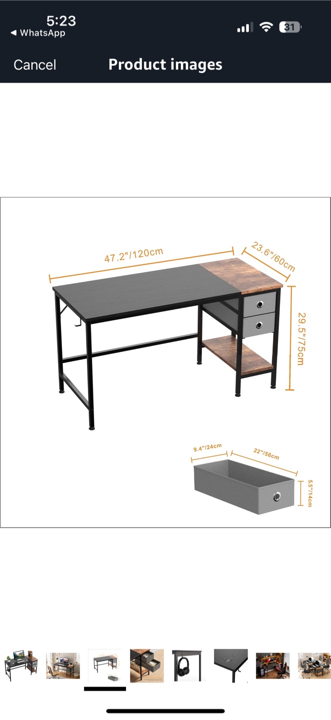 Computer Desk with Storage - photo 2
