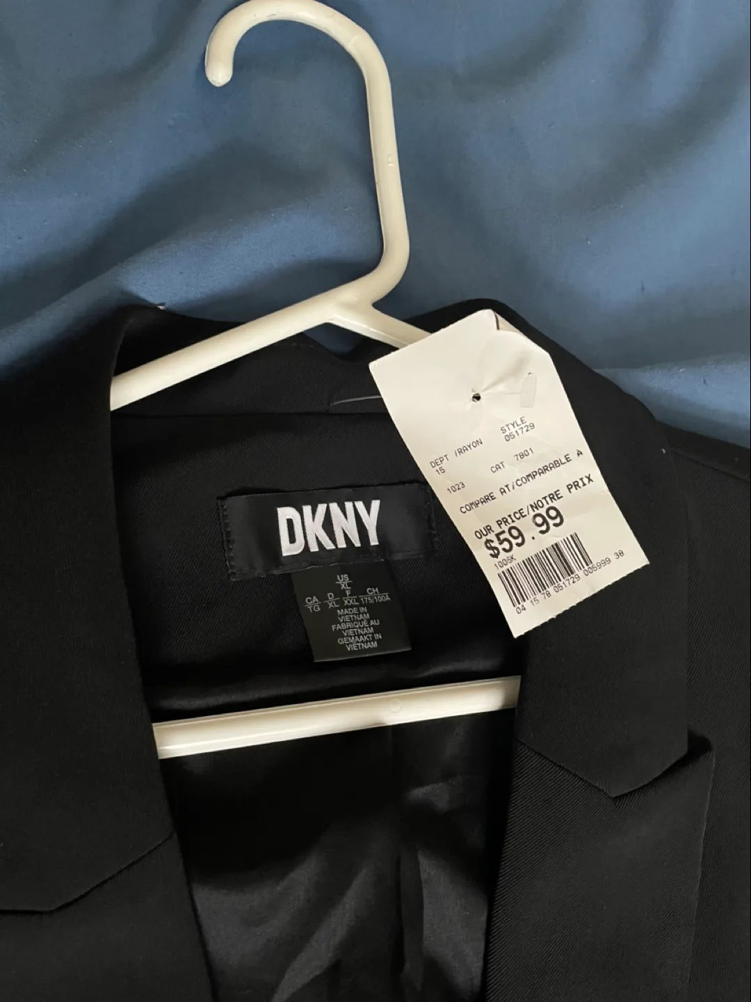 BNWT DKNY Black Blazer Size XL image indicator(2)