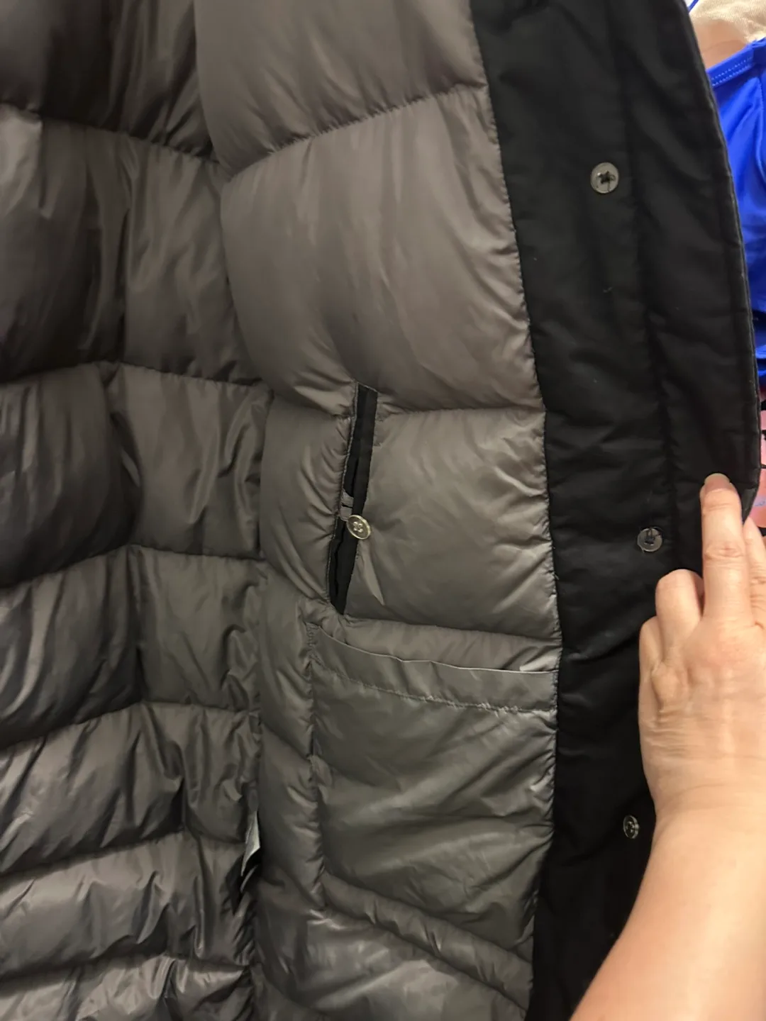 Lands' End Black Long Down Coat image indicator(4)