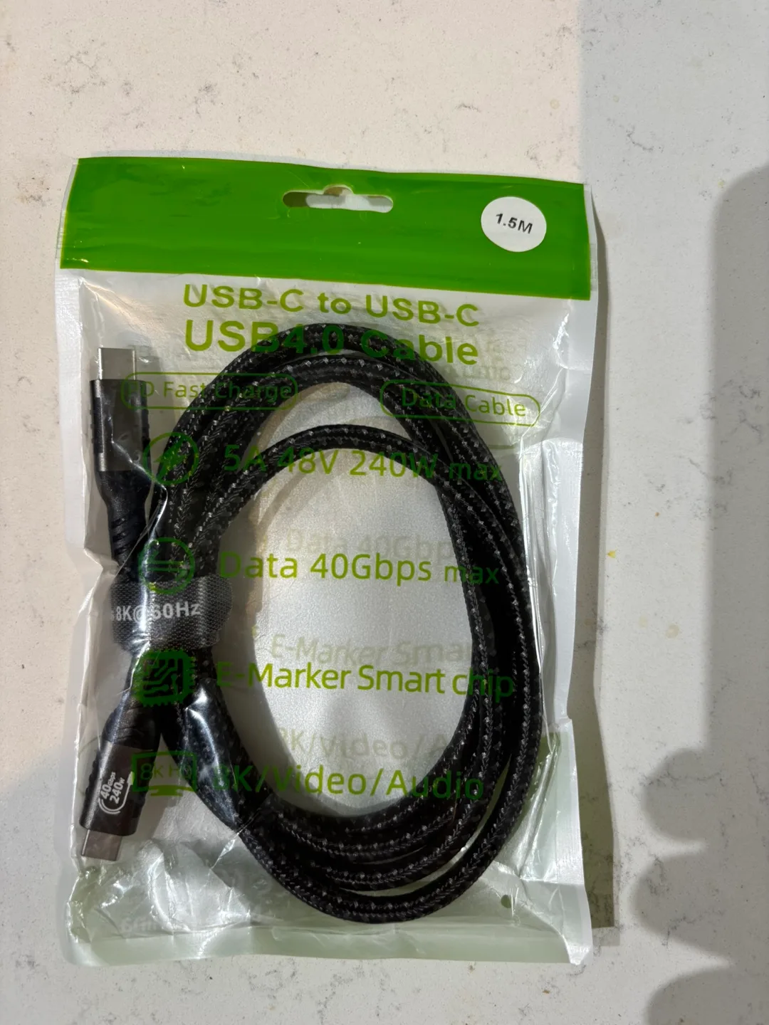 1.5m USB-C to USB-C Cable fast Data Transfer and Charging thumbnail