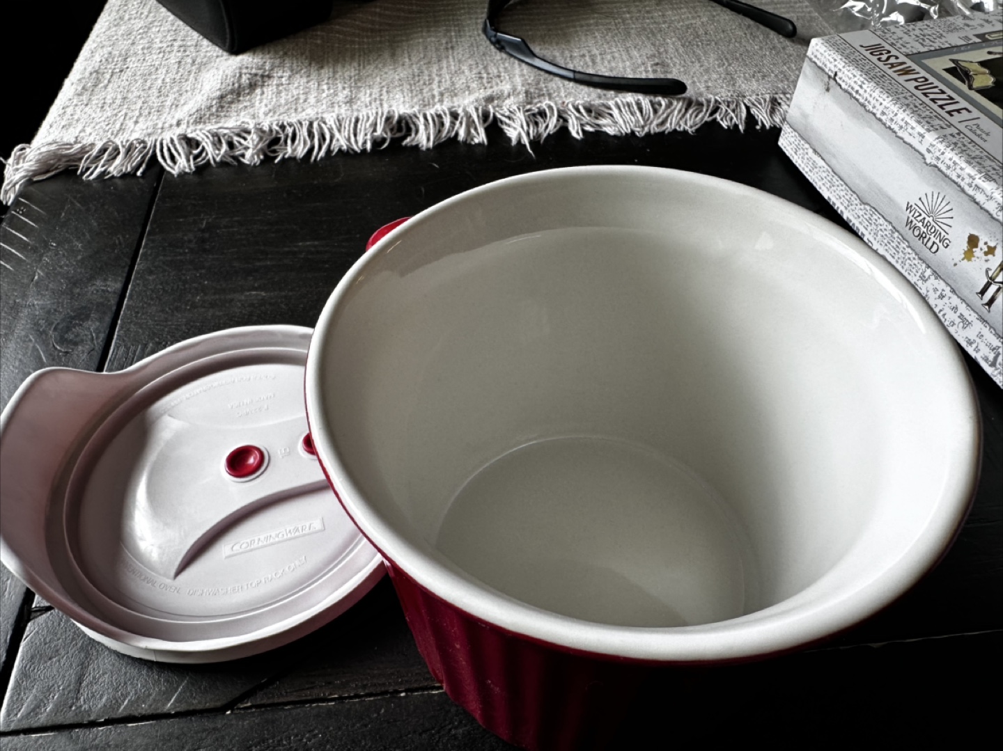 Corningware 20 oz Microwave & Oven Safe Red Ramekin with Lid - photo 3