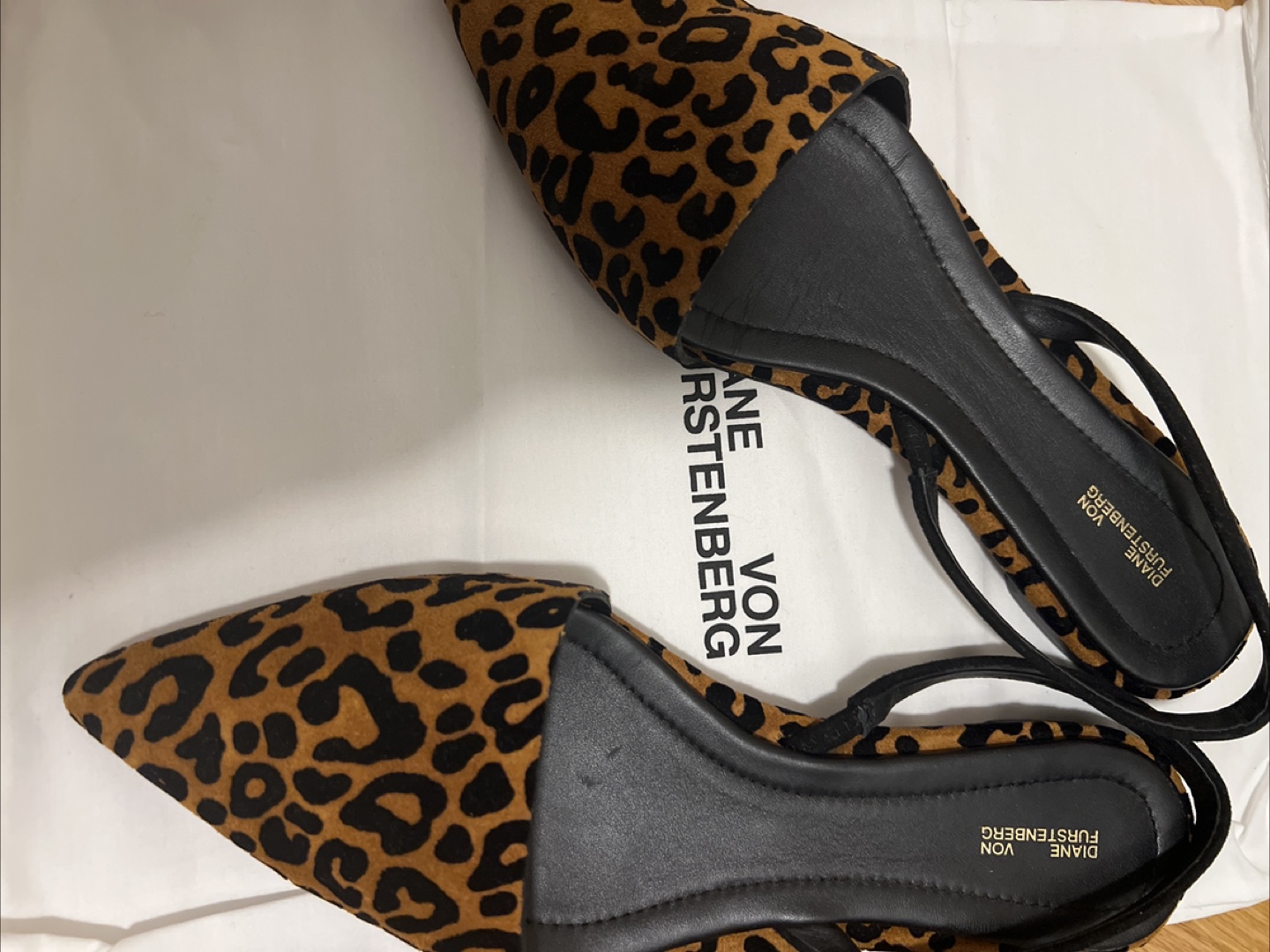 Diane von Furstenberg Leopard Print Flats