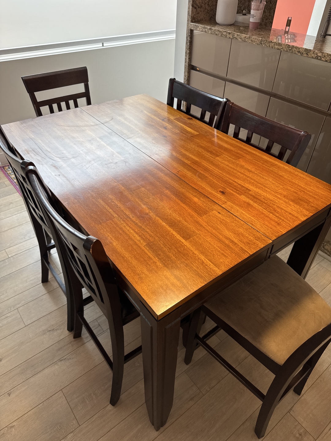 Expandable dining table with 6 chairs - photo 2