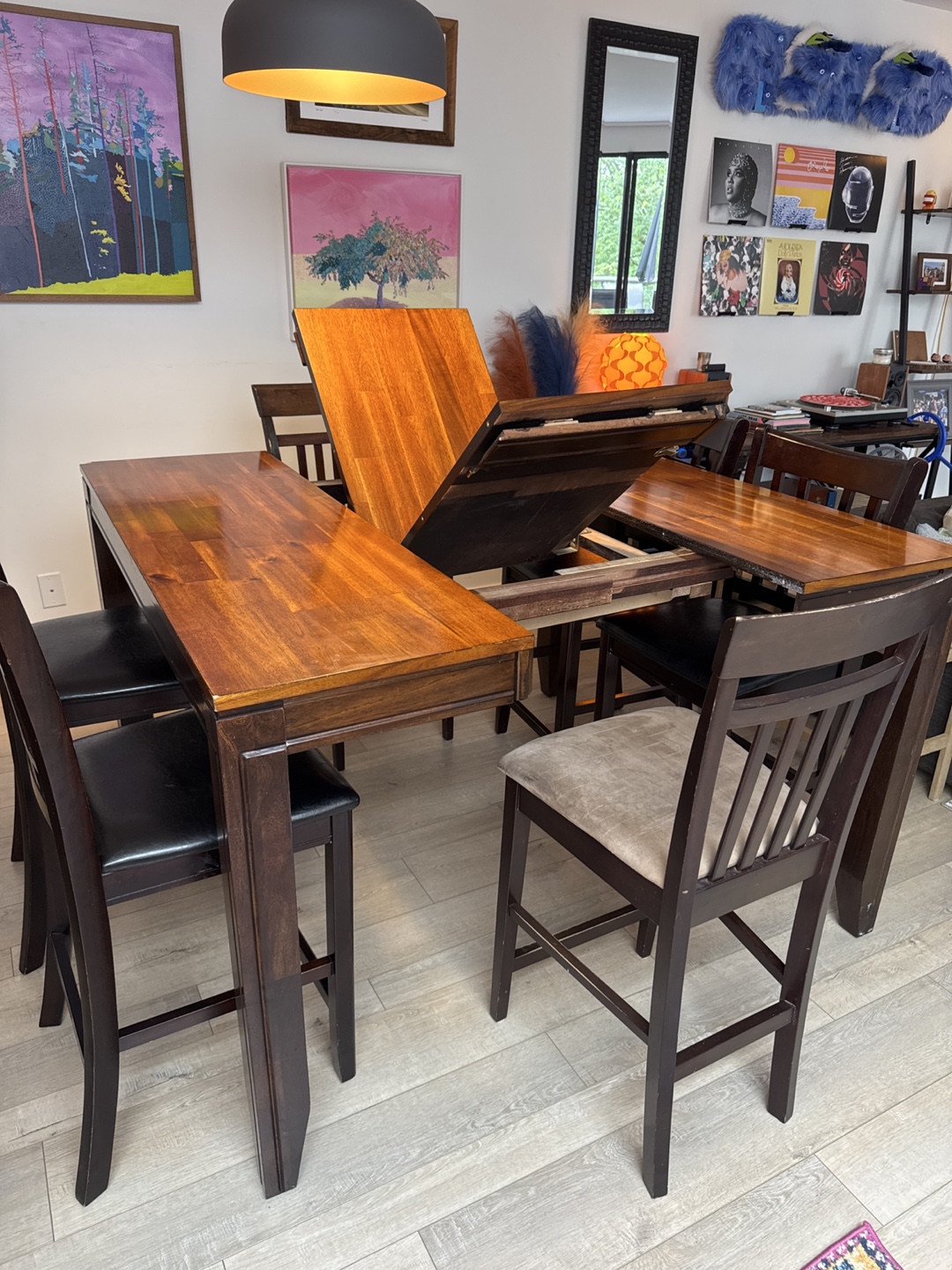 Expandable dining table with 6 chairs - photo 5