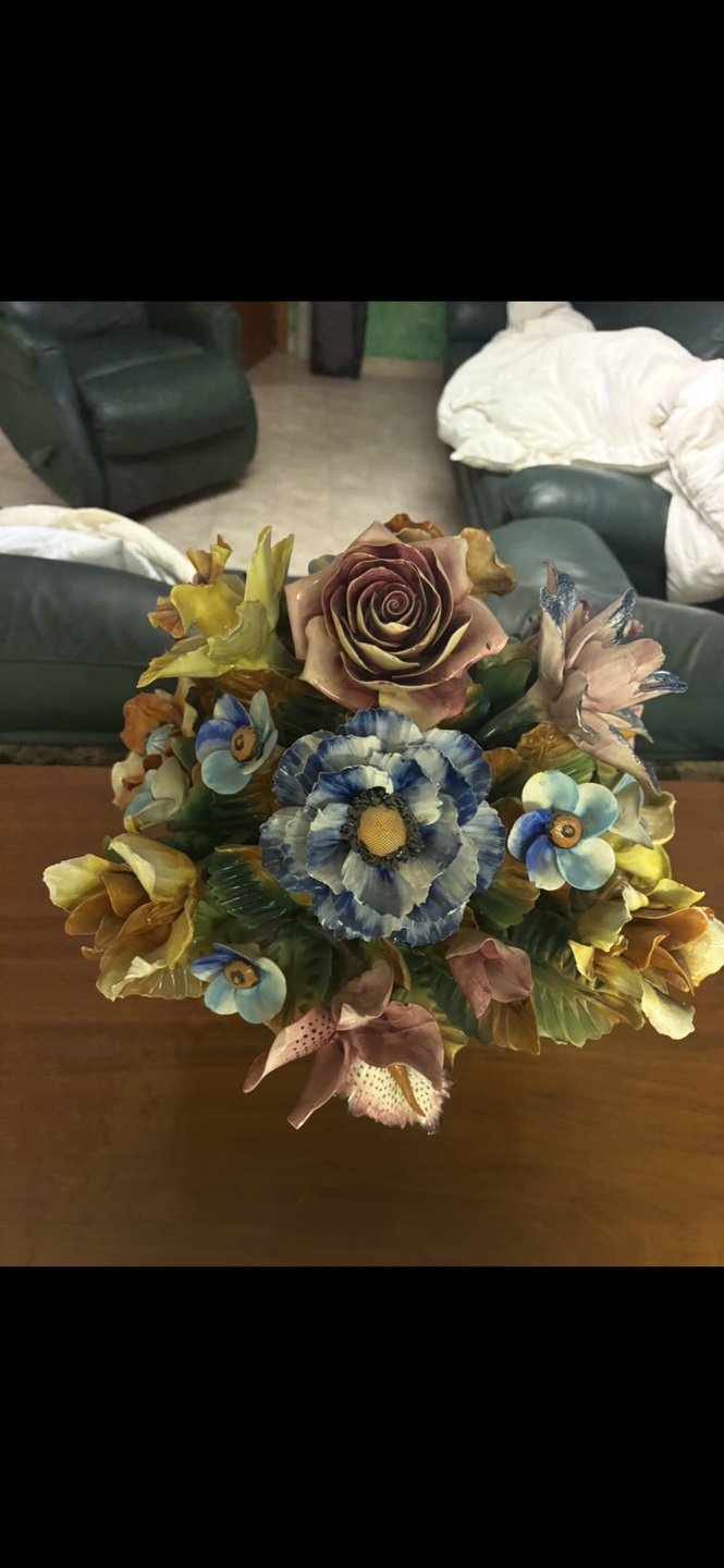 Vintage Italian Ceramic Flower Bouquet