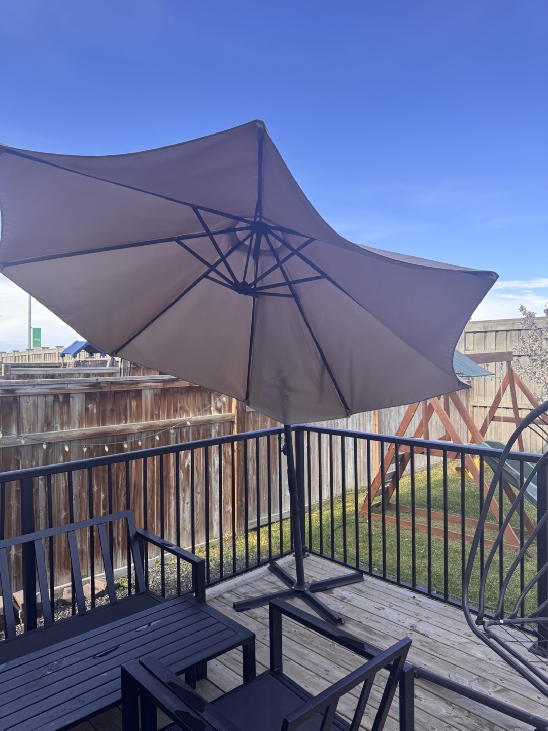 Cantilever Patio Umbrella - Beige - photo 5