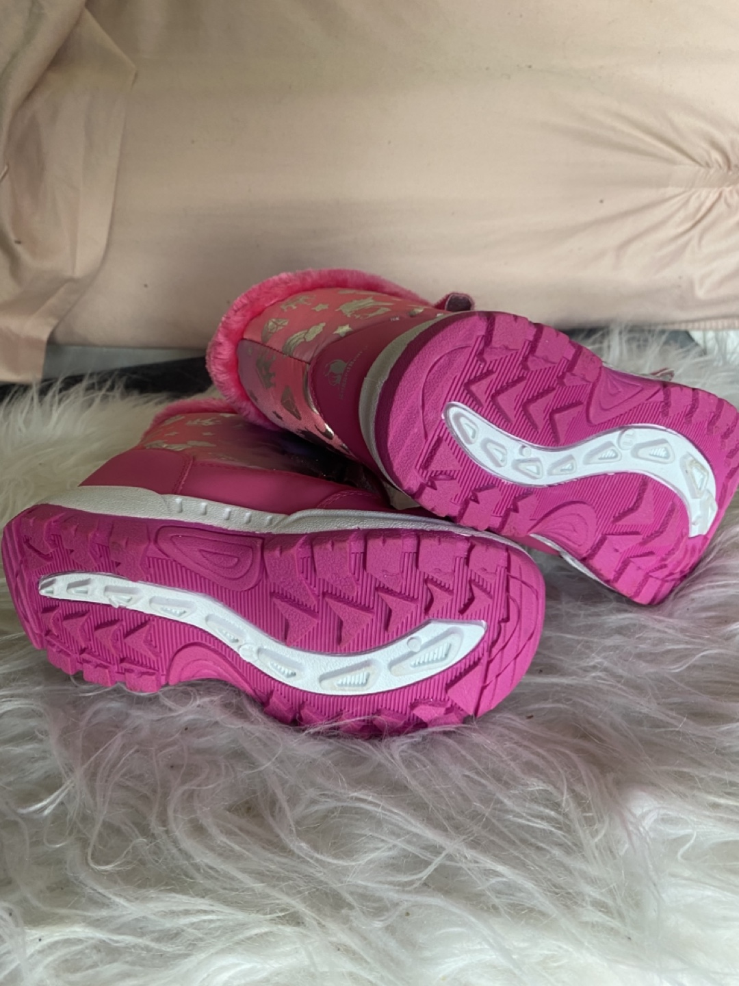 Girls' Pink Unicorn Winter Boots Size 7 - photo 4