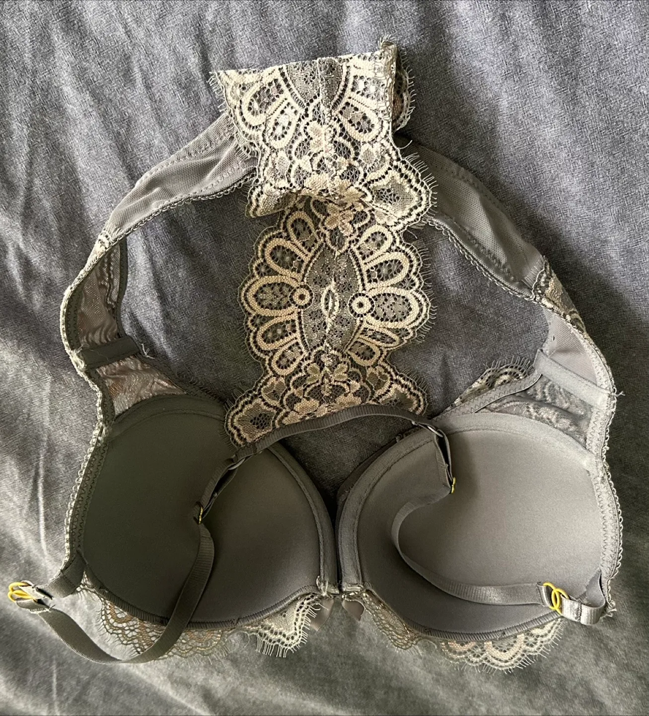 Gorgeous Grey Lace Bra image indicator(4)