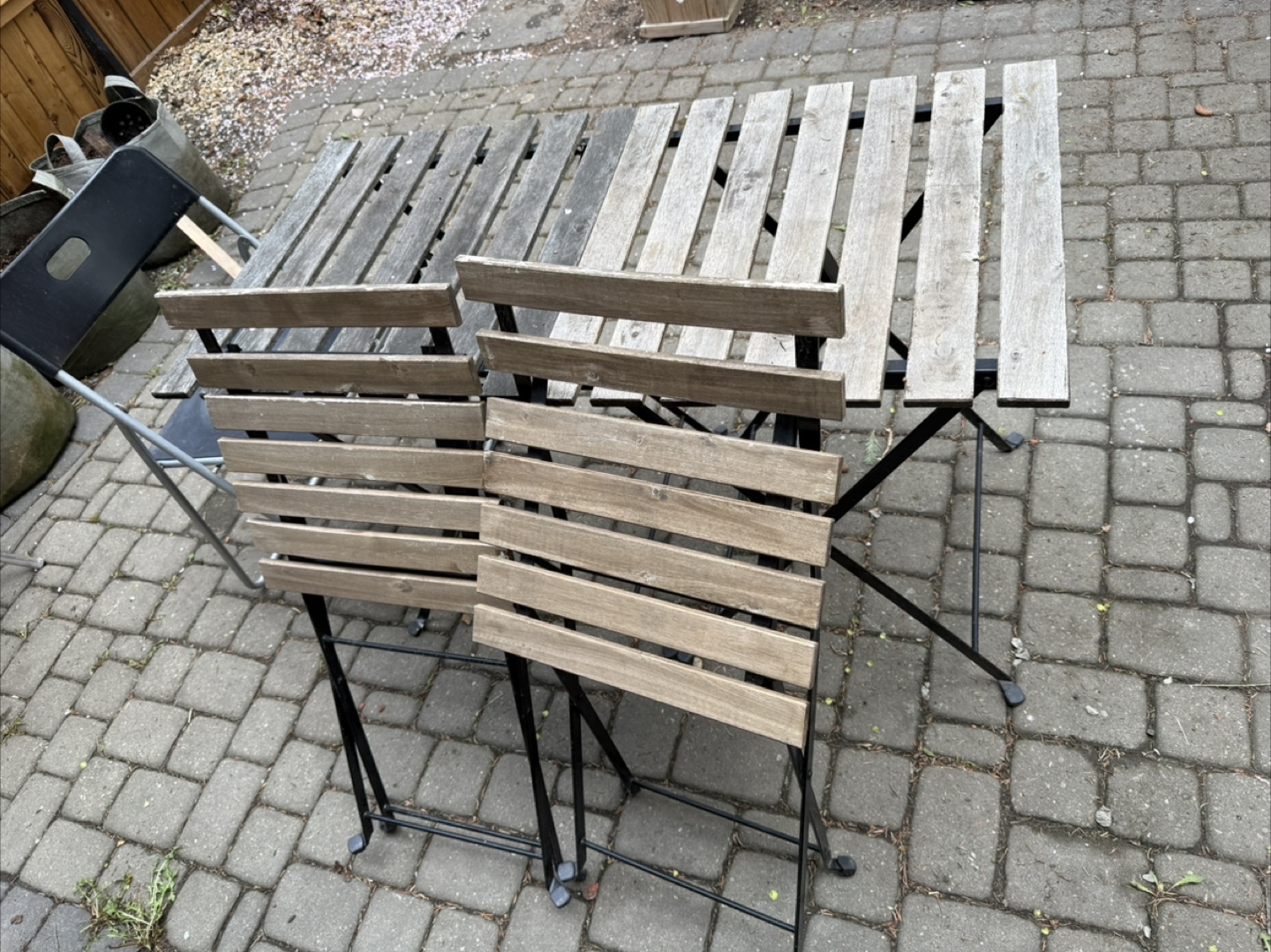 FREE TONIGHT Folding Patio Table and Chairs Set