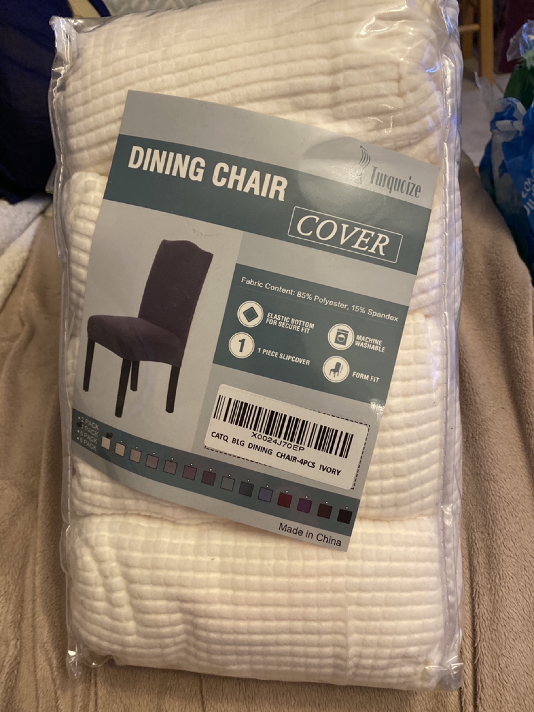 Dining Chair Covers - Ivory - 4 Pack