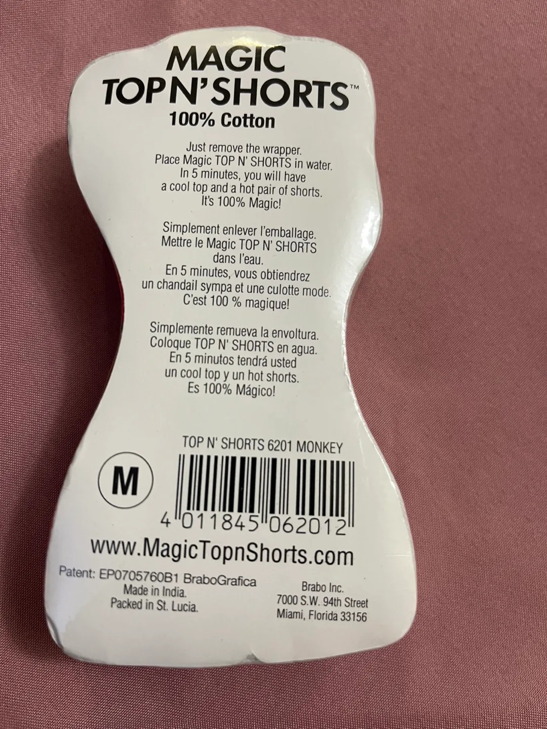 Magic Top 'n' Shorts Monkey Print Pajamas - Size M image indicator(2)