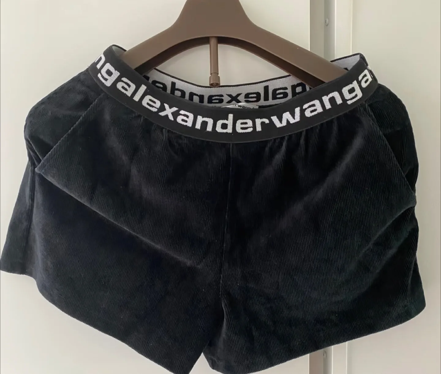 Alexander Wang Black Corduroy Shorts thumbnail