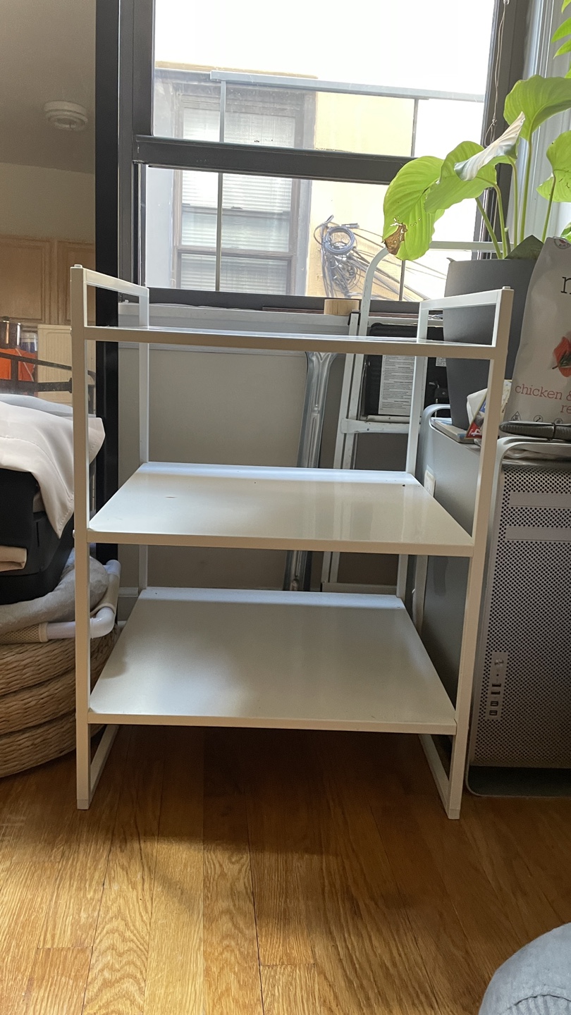 White 3-Tier Metal Shelving Unit