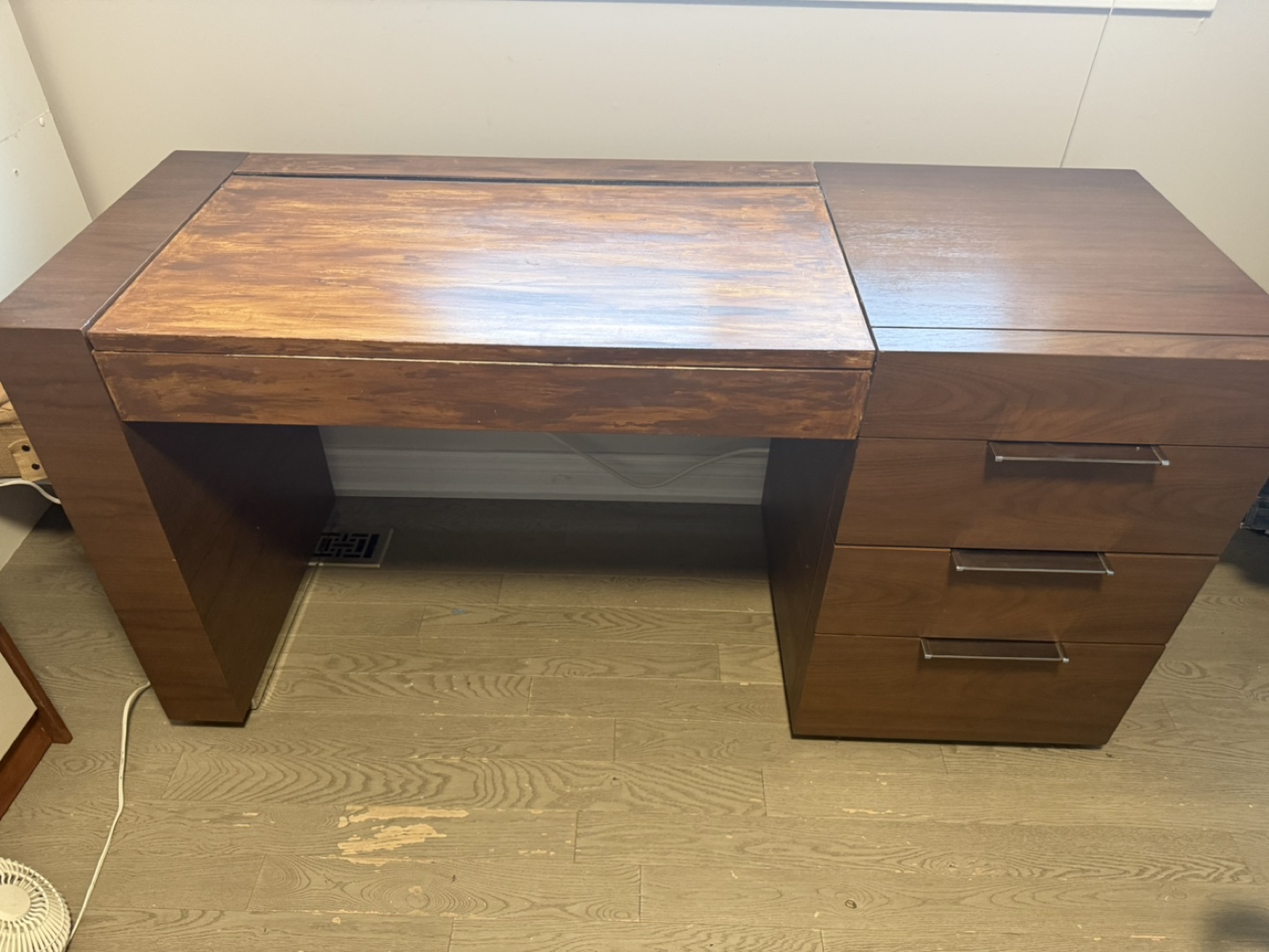 Vanity Desk with Mirrored Makeup Organizer - photo 3