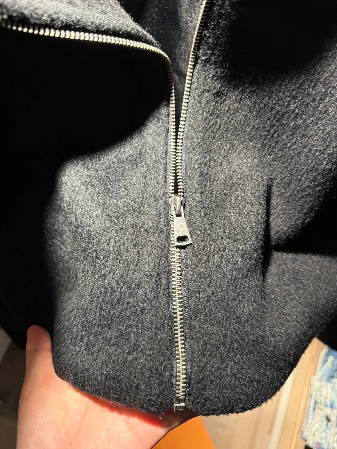 Black cropped zip-up jacket with rope detailing image indicator(5)