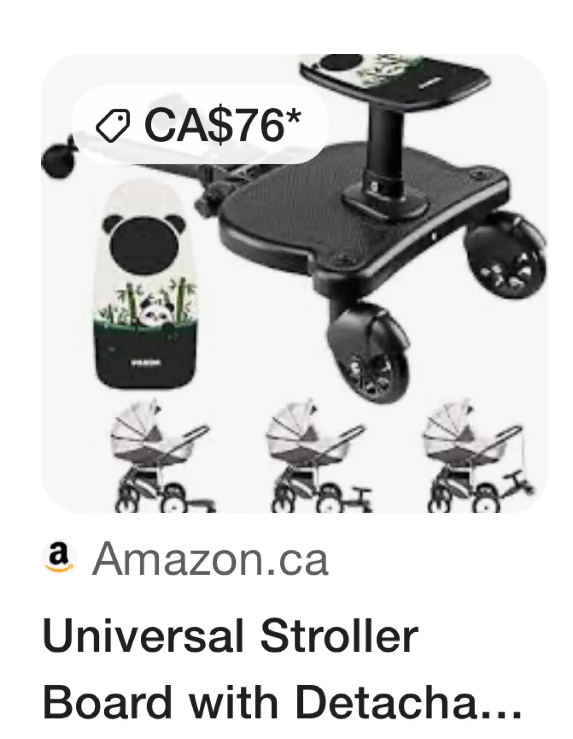 GWYZLZ Universal Stroller Board with Detachable Seat thumbnail