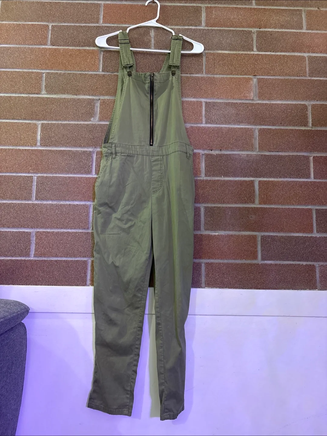 Life In Progress Olive Green Overalls - Size XS thumbnail
