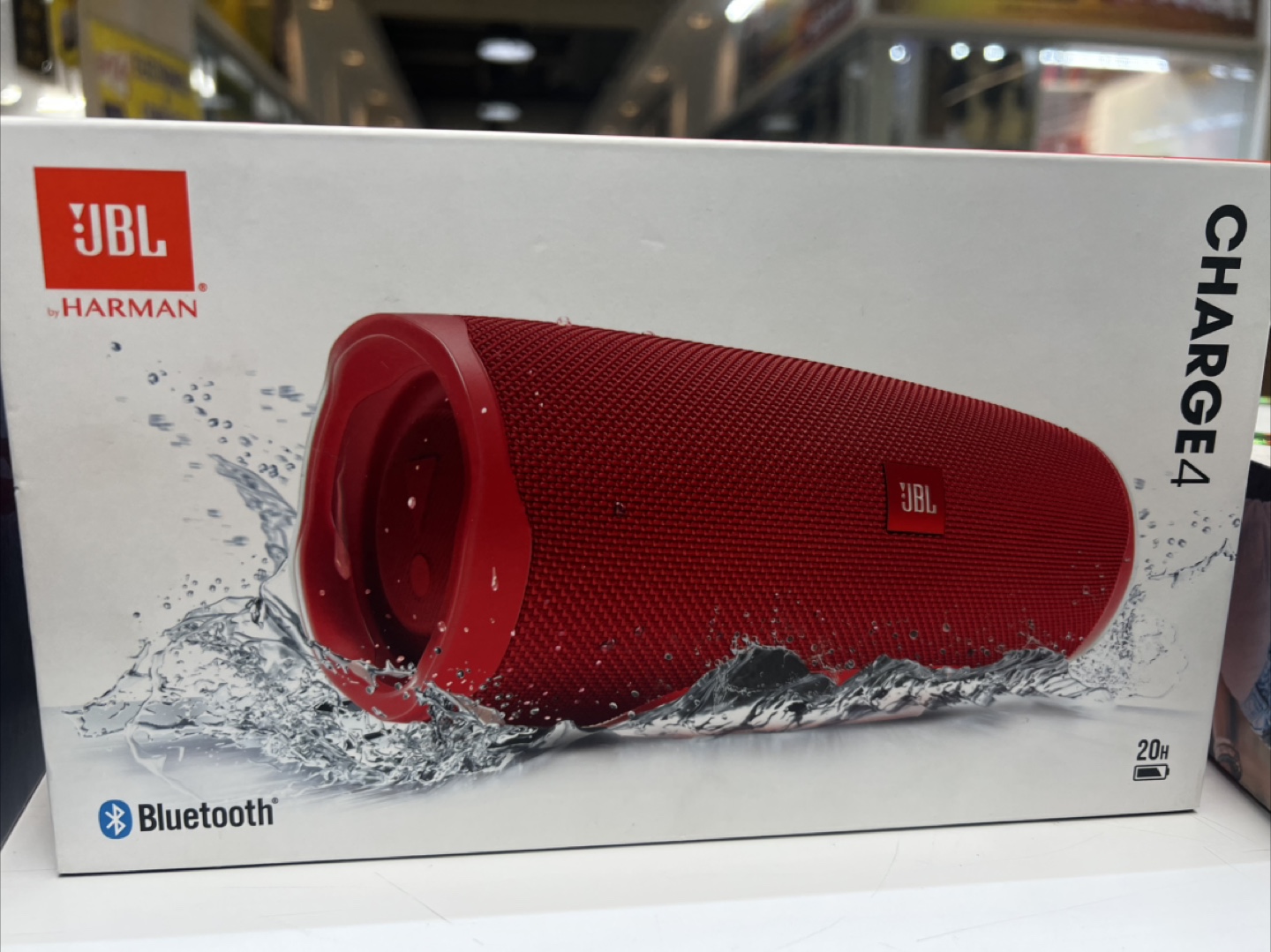 JBL Charge 4 Portable Bluetooth Speaker - Red